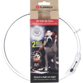Светещ нашийник за куче Flamingo COLLAR LED RAINA MULTICOLOUR 2 режима с променящи се цветове + USB кабел